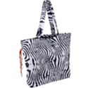 Zebra Print Stripes Drawstring Tote Bag View2