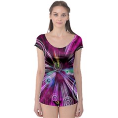 Fractal Circles Abstract Boyleg Leotard  by HermanTelo