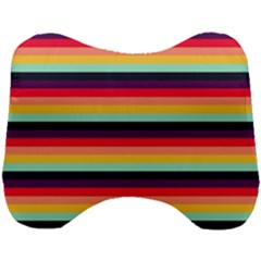 Contrast Rainbow Stripes Head Support Cushion by tmsartbazaar