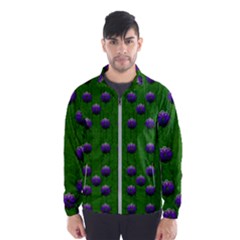Power To The Big Flowers Festive Men s Windbreaker by pepitasart