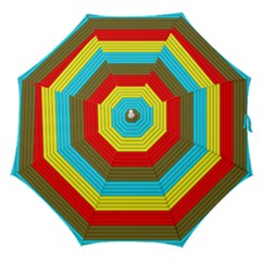 Multicolor With Black Lines Straight Umbrellas by tmsartbazaar