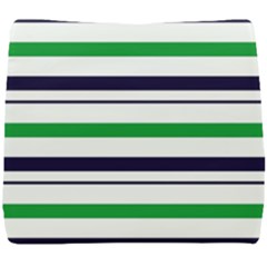Green With Blue Stripes Seat Cushion by tmsartbazaar