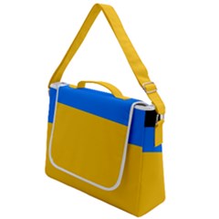 Bright Yellow With Blue Box Up Messenger Bag by tmsartbazaar