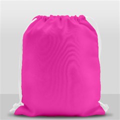 Neon Pink Color Drawstring Bag (small) by SpinnyChairDesigns