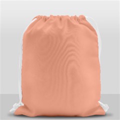 True Peach Color Drawstring Bag (small) by SpinnyChairDesigns