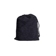 Black Color Texture Drawstring Pouch (small) by SpinnyChairDesigns
