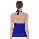 Navy Blue Color Polka Dots Babydoll Tankini Top View2