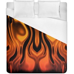 Fire And Flames Pattern Duvet Cover (california King Size) by SpinnyChairDesigns