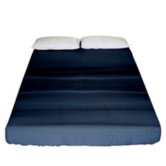 Faded Denim Blue Grey Ombre Fitted Sheet (california King Size) by SpinnyChairDesigns