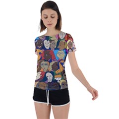 Sisters2020 Back Circle Cutout Sports Tee by Kritter
