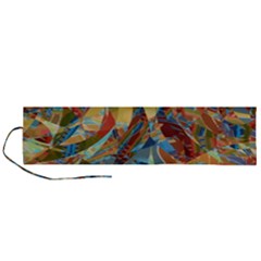 Boho Colorful Mosaic Roll Up Canvas Pencil Holder (l) by SpinnyChairDesigns