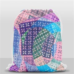 Boho Patchwork Drawstring Bag (small) by SpinnyChairDesigns