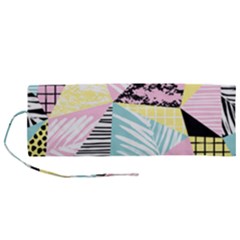 Mosaic Print Roll Up Canvas Pencil Holder (m) by designsbymallika