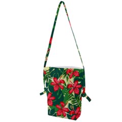 Floral Pink Flowers Folding Shoulder Bag by Mariart