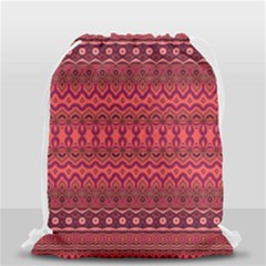 Boho Bittersweet Pink  Drawstring Bag (small) by SpinnyChairDesigns