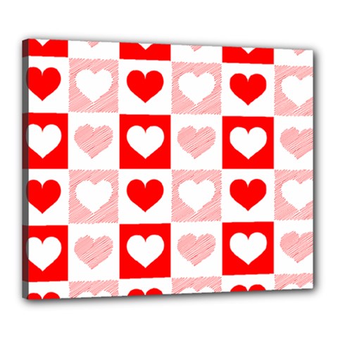 Hearts  Canvas 24  X 20  (stretched) by Sobalvarro