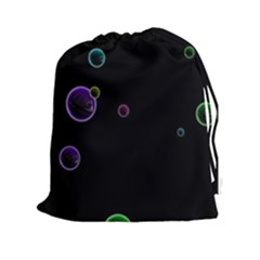 Bubble In Dark Drawstring Pouch (2xl) by Sabelacarlos