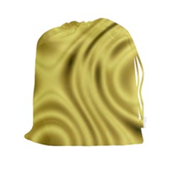 Golden Wave Drawstring Pouch (2xl) by Sabelacarlos