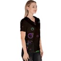 Bubble In Dark Women s V-Neck Scrub Top View3