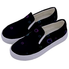Bubble In Dark Kids  Canvas Slip Ons by Sabelacarlos