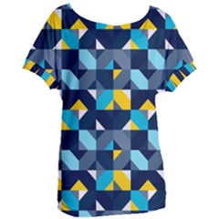 Geometric Hypnotic Shapes Women s Oversized Tee by tmsartbazaar