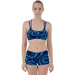 Blue Wavy Perfect Fit Gym Set by Sabelacarlos