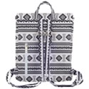 Black And White Aztec Flap Top Backpack View3