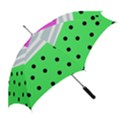 Dots and lines, mixed shapes pattern, colorful abstract design Straight Umbrellas View2