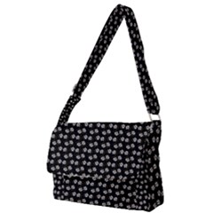 Daisy Black Full Print Messenger Bag (s) by snowwhitegirl
