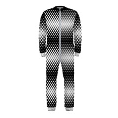 Geometrical Blocks, Rhombus Black And White Pattern Onepiece Jumpsuit (kids) by Casemiro