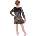 Fractal Geometry Kids  Long Sleeve Velvet Dress View2