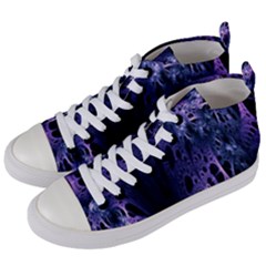 Fractal Web Women s Mid-top Canvas Sneakers by Sparkle