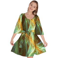 Abstract Illusion Velour Kimono Dress by Sparkle