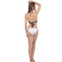 Tribal Aztec Mandala Art Cross Front Halter Bikini Top View2