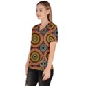 Aztec Multicolor Mandala Women s V-Neck Scrub Top View2
