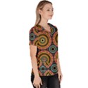 Aztec Multicolor Mandala Women s V-Neck Scrub Top View3