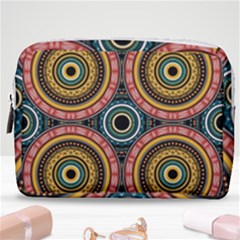 Aztec Multicolor Mandala Make Up Pouch (medium) by tmsartbazaar