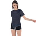 Black Crocodile Skin Asymmetrical Short Sleeve Sports Tee View1