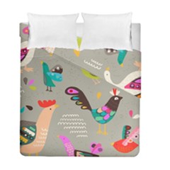 Scandinavian Birds Feather Weather Duvet Cover Double Side (full/ Double Size) by andStretch