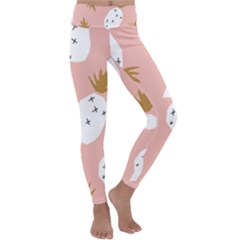Pineapple Fields Kids  Lightweight Velour Classic Yoga Leggings by andStretch