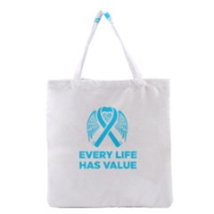 Child Abuse Prevention Support  Grocery Tote Bag by artjunkie