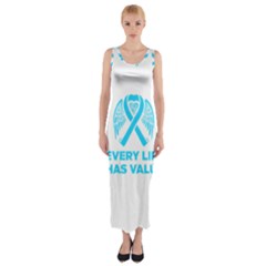 Child Abuse Prevention Support  Fitted Maxi Dress by artjunkie