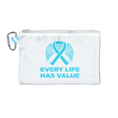 Child Abuse Prevention Support  Canvas Cosmetic Bag (medium) by artjunkie