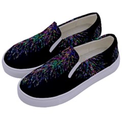 Galaxy Space Kids  Canvas Slip Ons by Sabelacarlos
