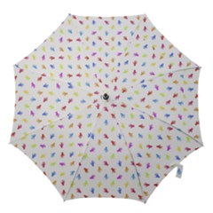 Multicolored Hands Silhouette Motif Design Hook Handle Umbrellas (small) by dflcprintsclothing