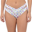 Multicolored Hands Silhouette Motif Design Double Strap Halter Bikini Bottom View1
