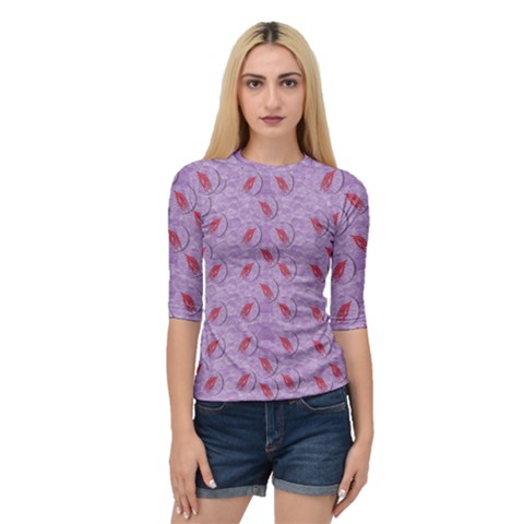 Tropical Flower Forest Of Ornate Colors Quarter Sleeve Raglan Tee by pepitasart