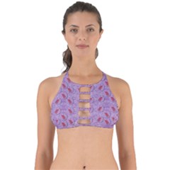 Tropical Flower Forest Of Ornate Colors Perfectly Cut Out Bikini Top by pepitasart