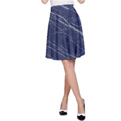 Blue Depths & Sleet A-line Skirt by Kettukas