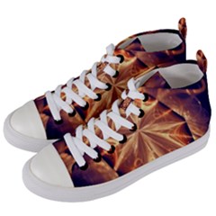 Sun Fractal Women s Mid-top Canvas Sneakers by Sparkle